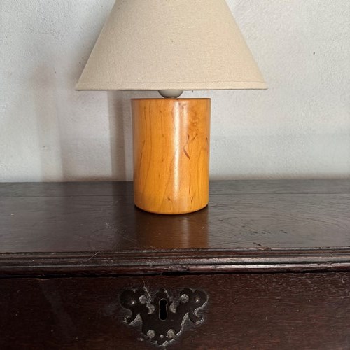 Small 1970’S Turned Wood Lamp