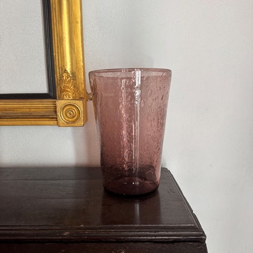 Tall Bubble Glass Vase Attributed To Biot. French C.1960’S