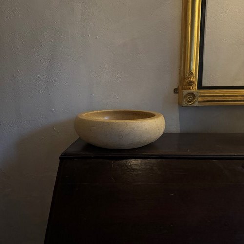 Large Polished Composite Stone Bowl C.1970’S