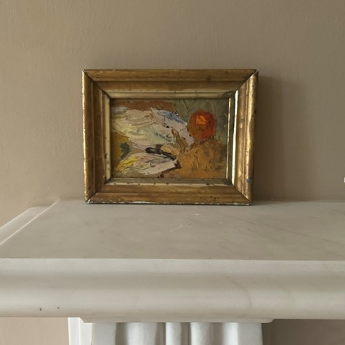 Small Post-Impressionist Painting Of A Sunset