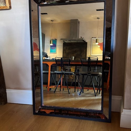 Large French 1970’S Mirrored Framed Mirror