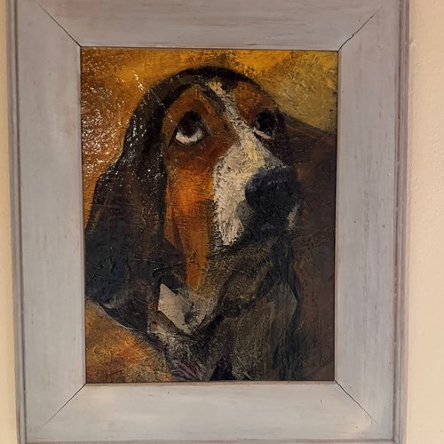 Portrait Painting Of A Hound Dog