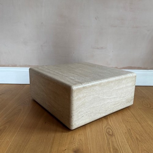 Claude Berraldacci Block Travertine Side/Coffee Table