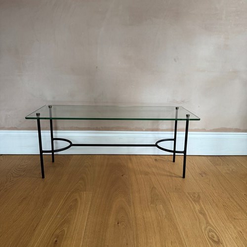 Pierre Guariche Small Glass And Metal Table 