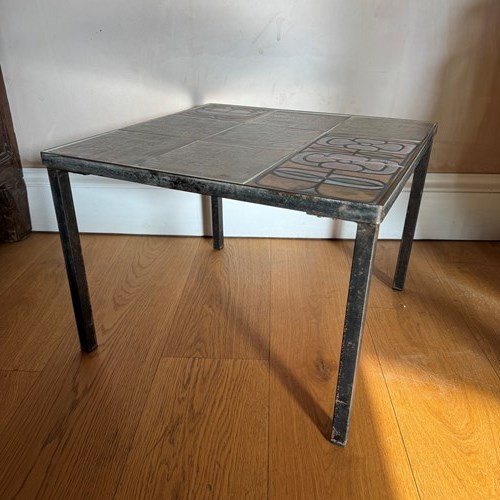 French 1950’S Ceramic Topped Side Table
