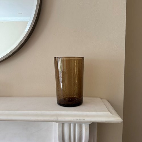 French Bubble Glass Vase 