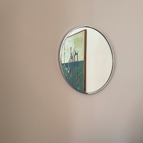 Small Circular Modernist Mirror C.1930’S