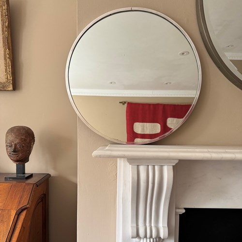 French Modernist Silvered Small Round Mirrors.1930’S