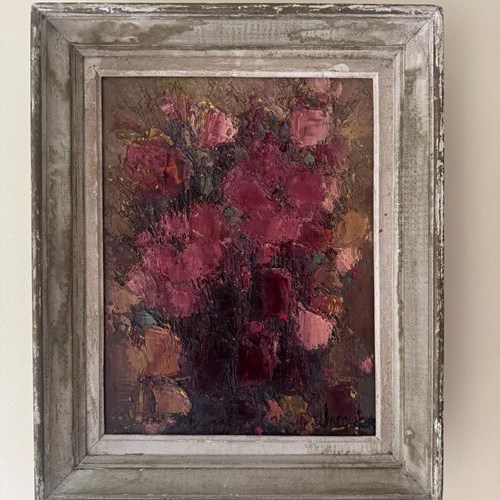 Beautiful Vibrant Still Life Painting Au Couteau. French C.1950'S