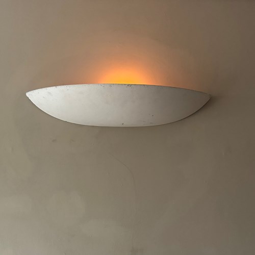 Fabulous Large Plaster Demi Lune  Wall Light