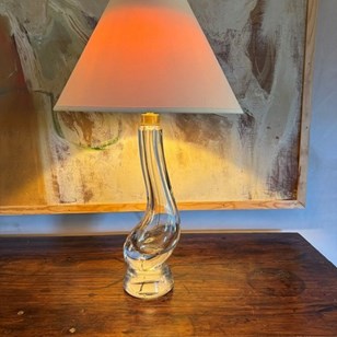 Elegant Tall Glass Lamp C.1950’S