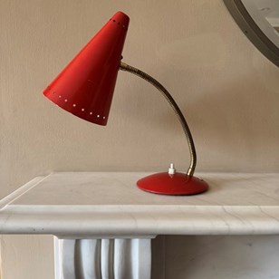 Small Red Desk Lamp C.1950’S