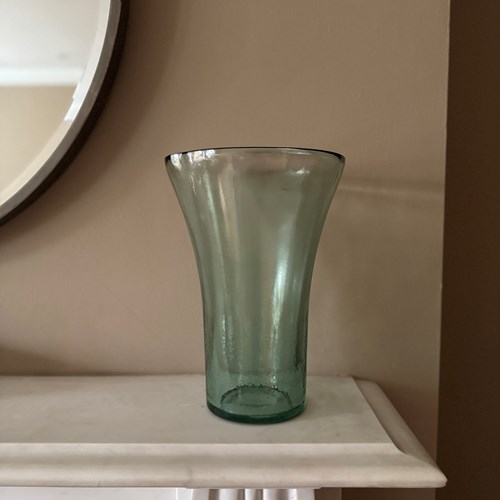 Tall Moulded Glass Vase