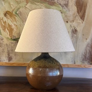 French 1970'S Glazed Ceramic Lamp