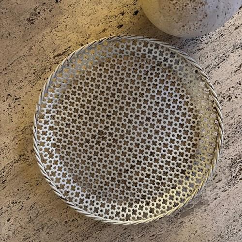 French 1950’S Pierced Metal Tray By Mathieu Mategot