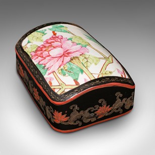 Vintage Dome Top Box, Oriental, Jap...