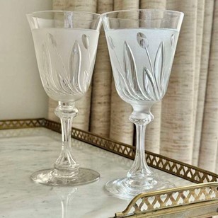 Victorian Acid Etched Crystal Wine ...