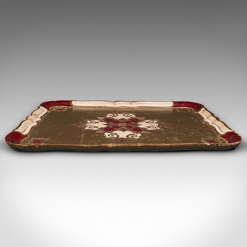 Vintage Decorative Tea Tray, Italian, Serving Platter, Baroque