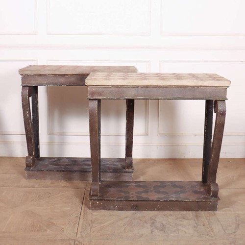 Pair of Spanish Painted Console Tables