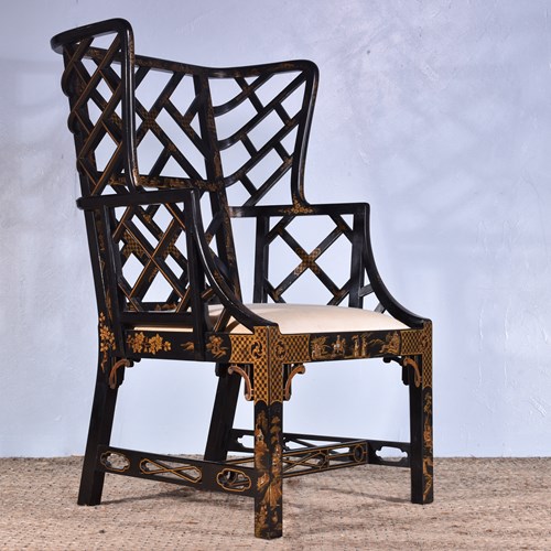 Chinoiserie Wingback