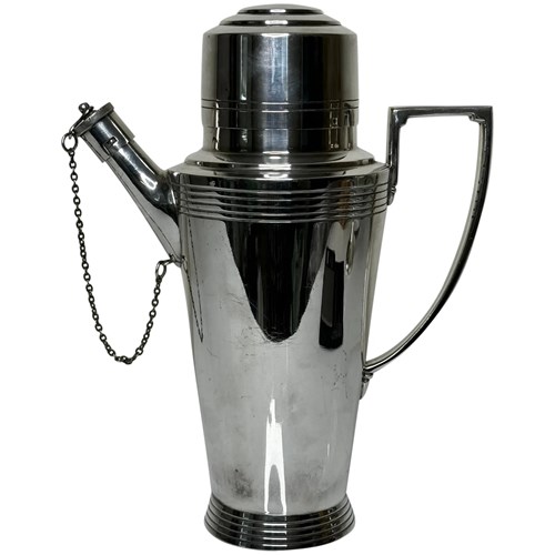 British Silver Plate Mappin & Webb Art Deco Cocktail Shaker