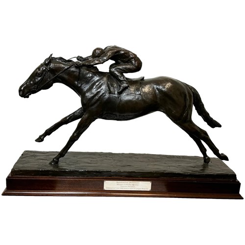 Bronze Race Horse Dunfermline Jockey Willie Carson Sculpture Phillip Blacker