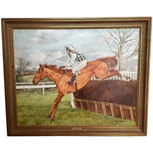 Oil Painting Londolozi"Horse Jockey...