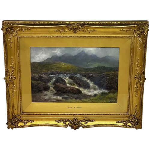 Victorian Oil Painting Glen Sligachan Skye Scotland By Louis Bosworth Hurt