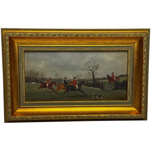 Victorian Sporting Oil Painting C.1880 Full Cry The Berkeley Hunt