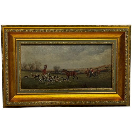 Victorian Oil Painting C.1880  The Death The Berkeley Hunt