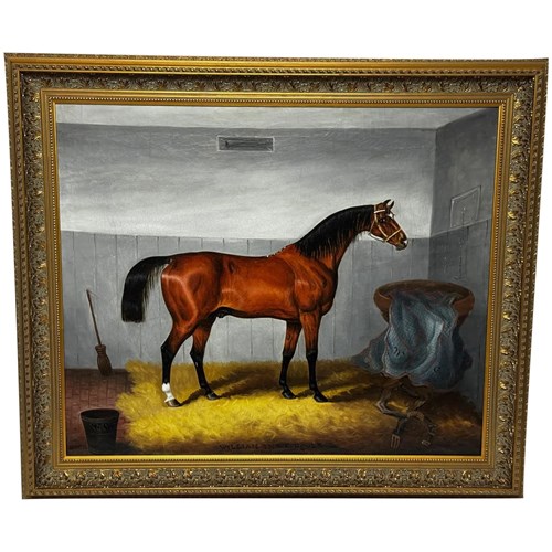 Early Victorian Equestrian Oil Painting William The Conqueror By Samuel Spode 