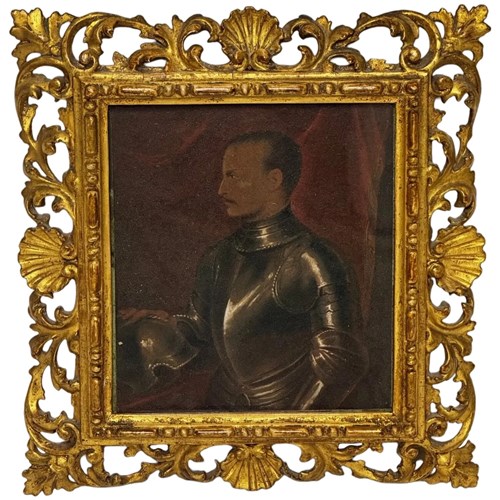 Giovanni Delle Bande Nere – 19Th Century Italian Medici Oil Portrait