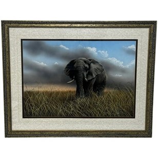Large Portrait Painting African Bul...