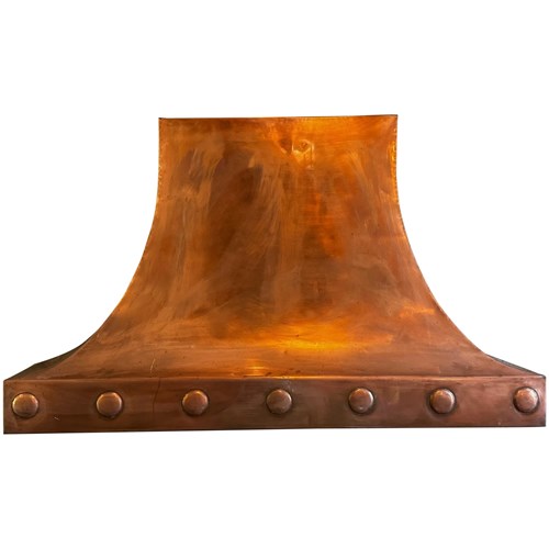 Large After The Georgian Curved Copper Fireplace Hood Wall Cover Mount