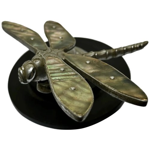 Art Deco Desmo Dragonfly Car Mascot Sculpture