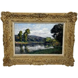 Oil Painting Coastal Fishing Orne N...