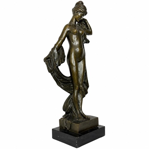 French Bronze La Source Nude Figure
