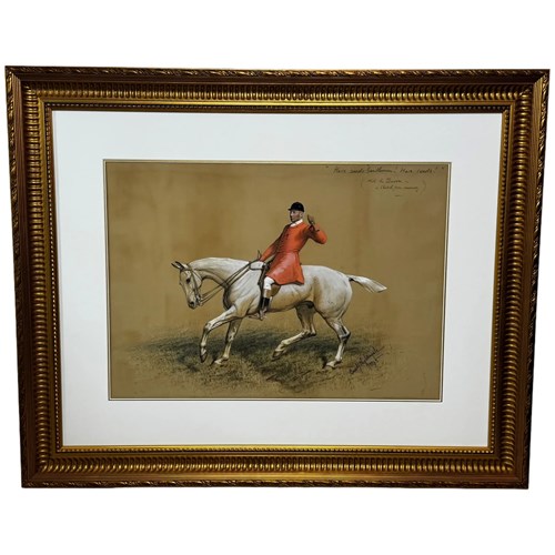 Large Victorian Sporting Painting The Quorn Hunt By Basil Nightingale  