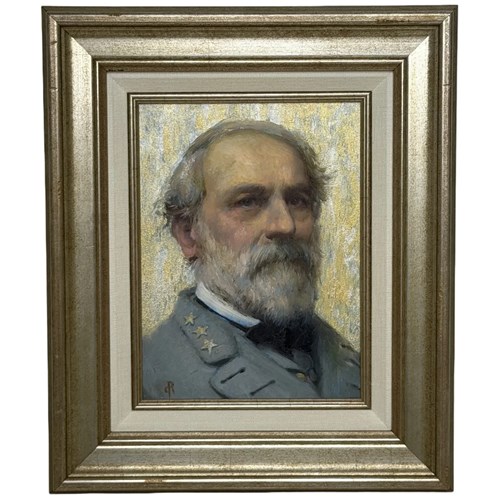 Oil Portrait General Robert E. Lee  Commander Of The Army Northern Virginia 