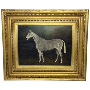 Grey Horse Mare Grisette Oil Painti...