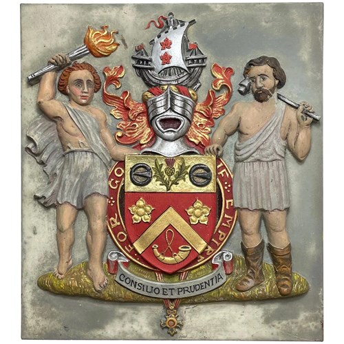 WW2 Bronze Scottish Heraldic Plaque Duncan Arms OBE Ministry Of Supply Glasgow
