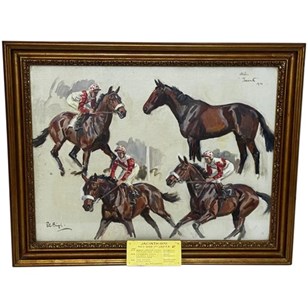Painting Horse Racing Champion Jaci...