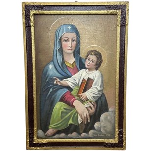 Oil Painting The Icon Of Madonna De...