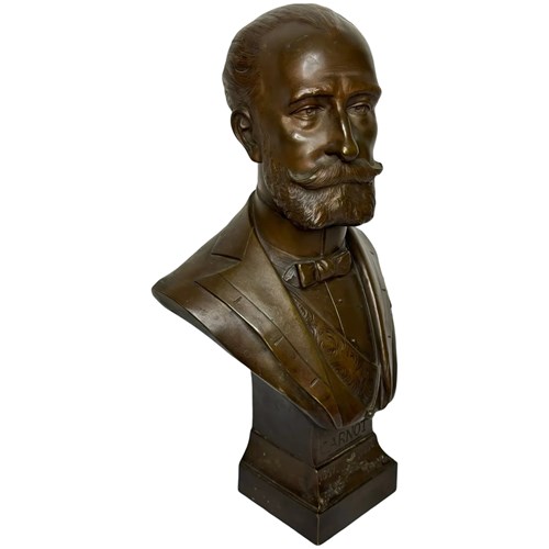 French President Bust Marie François Sadi Carnot By Adolphe Jean Lavergne