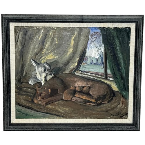 Symbolist Modernist Oil Painting Spring 1947 By William Mccance 