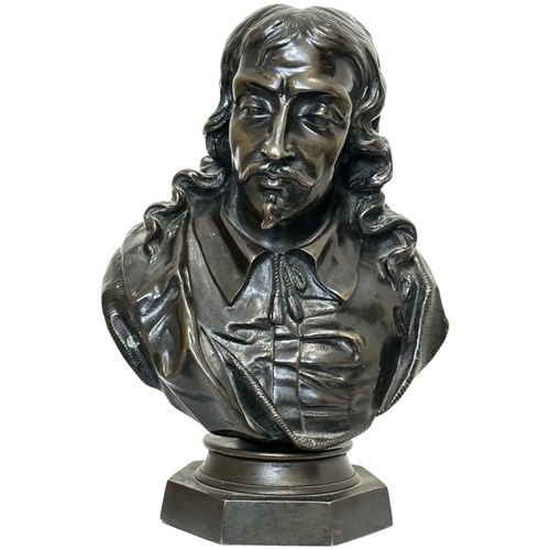 19Th Century John Milton Sculpture Signed French Sculptor Ernest-Eugène Hiolle