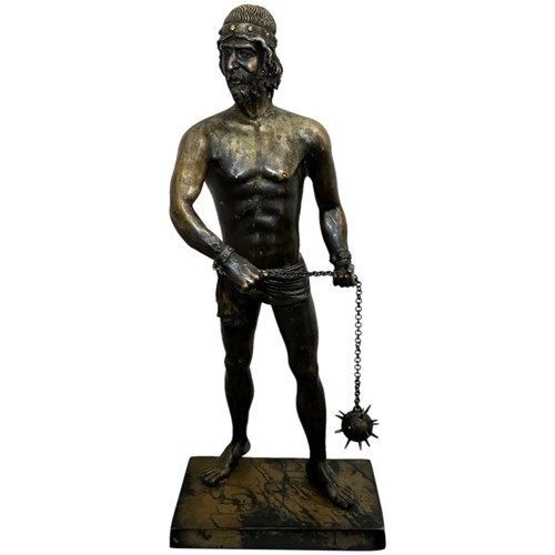 Antique French Bronze Gladiator Warrior Sculpture 