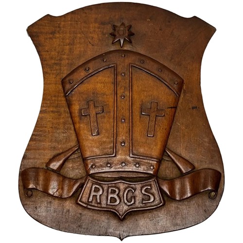 Heraldry In Wood: The 1919 Rivington & Blackrod Grammar School Plaque