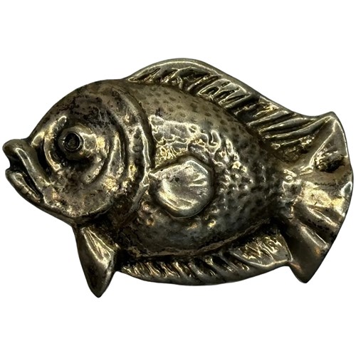 Mid-Century Sterling Silver Bream Fish Brooch