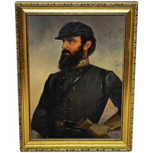 Stonewall Jackson American Civil War General Oil Portrait